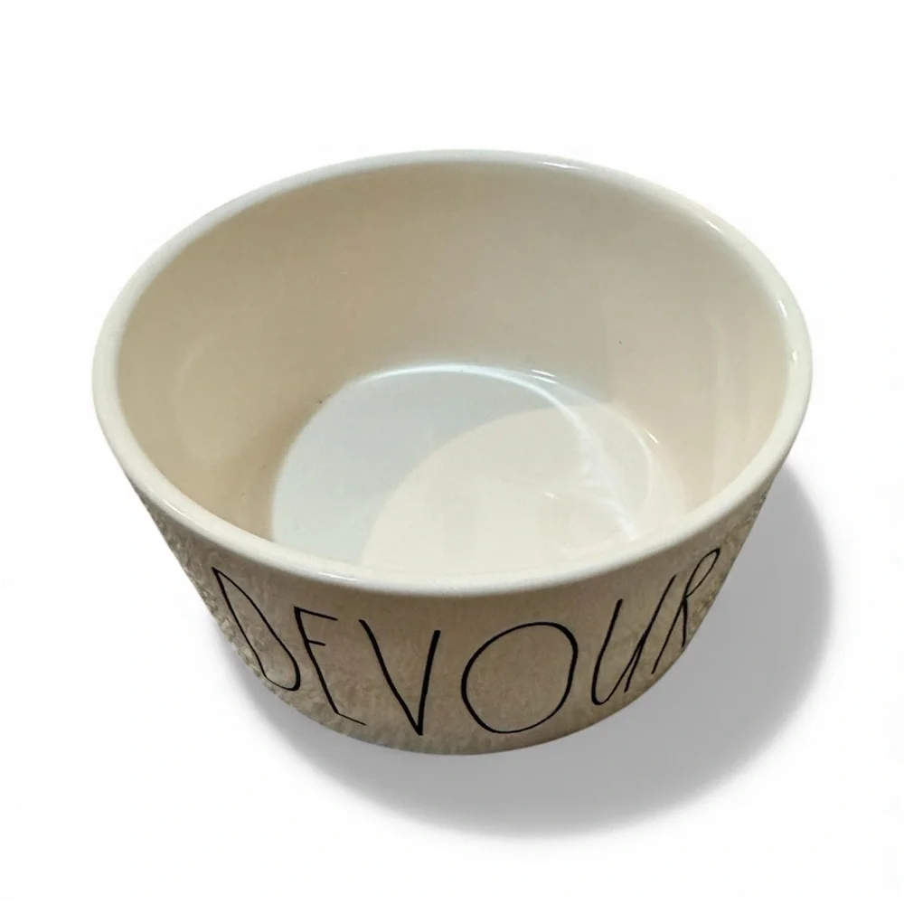 Rae Dunn “Devour” Pet Bowl 6” - Picture 4 of 5